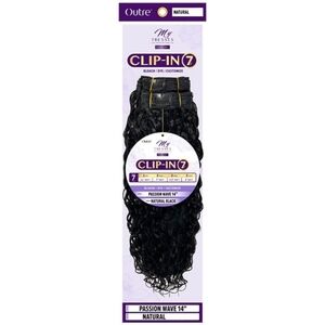 Outre 100% Unprocessed Human Hair 7pcs Clip-In Weave Extension PASSION WAVE 14"